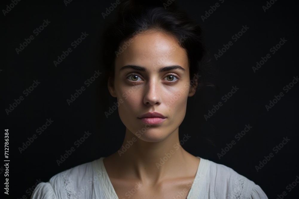 Portrait of a beautiful young woman, isolated on black background. Portrait of a beautiful young woman, isolated on black background.