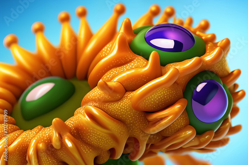 Micro insect parasite, a visual representation of infection danger - contamination, micro-organism and risk concept.