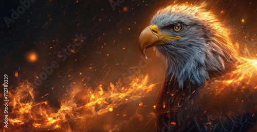 Eagle on fire © rani