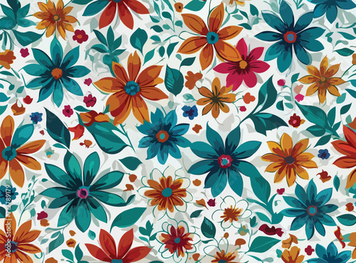 colorful abstract Floral  A riot of colors and shapes in this mesmerizing pattern. Dive into a world of vibrant beauty. 