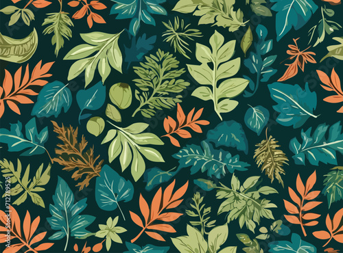 The subtle beauty of this lush green leaf pattern against the dark background captures the wild spirit of nature. Let the wild heart roam free 