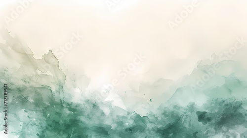 modern abstract soft colored background with watercolors and a dominant white and green color photo