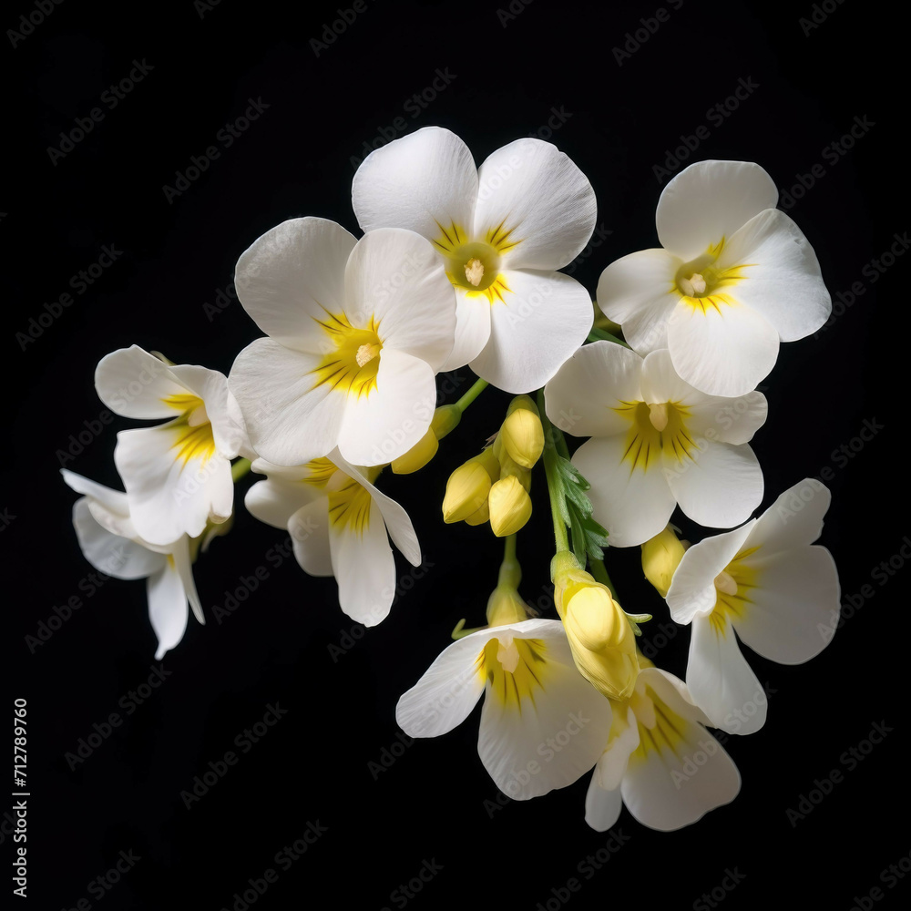 Nemesia Flower, isolated on black background Nemesia Flower, isolated on black background
