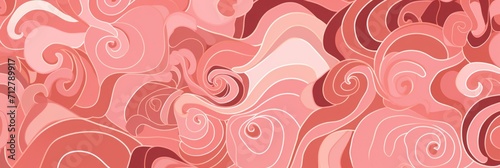 Rose wavy 70s halftone pattern, batik, pastel