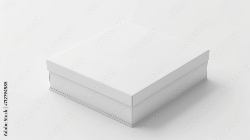 Discover a sleek white box - mockup for versatile, realistic product packaging. Isolated on a white background for a clean presentation. Generative AI Discover a sleek white box - mockup for versatile, realistic product packaging. Isolated on a white background for a clean presentation. Generative AI