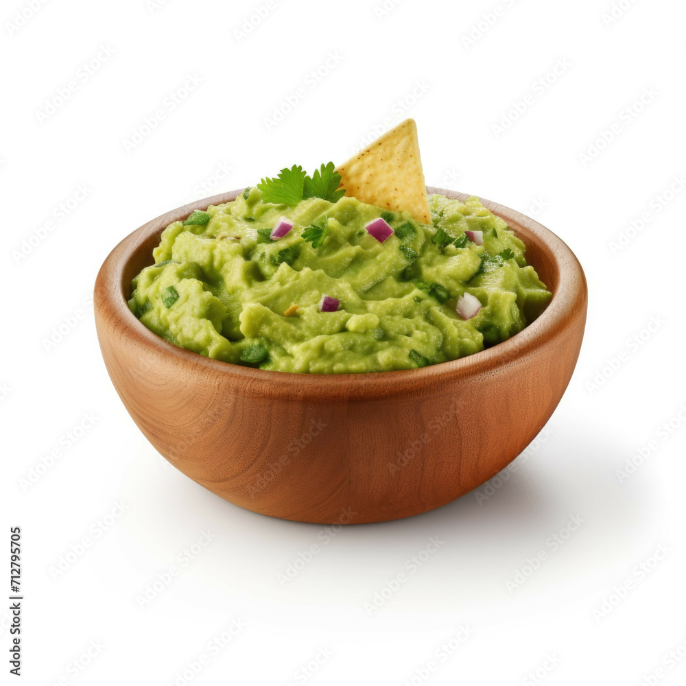 Guacamole isolated on white background