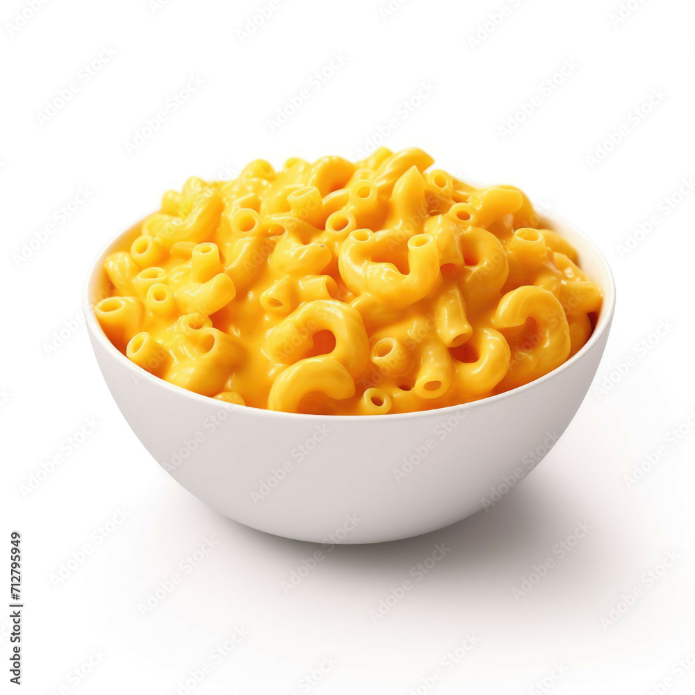 Mac and Cheese isolated on white background Mac and Cheese isolated on white background