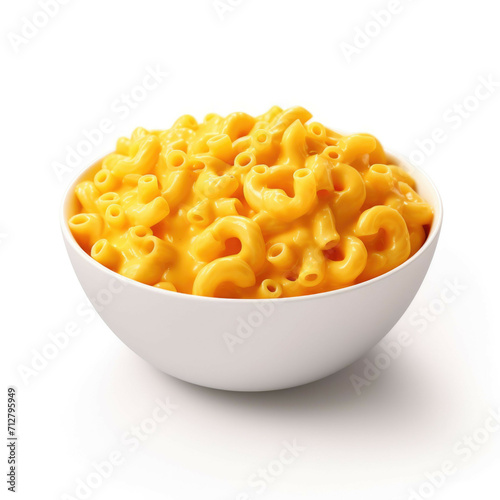 Mac and Cheese isolated on white background