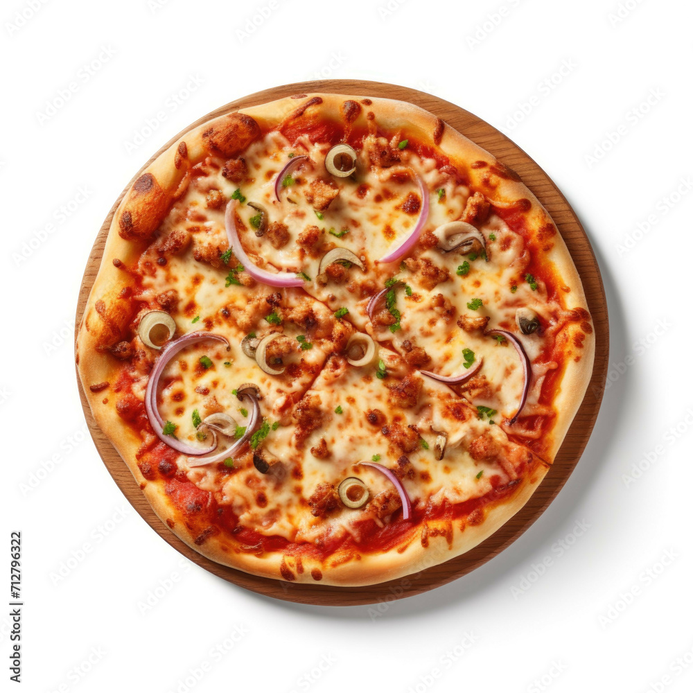 Pizza isolated on white background