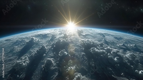 Sunrise and earth