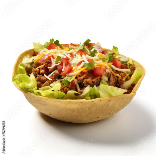 Taco Salad isolated on white background