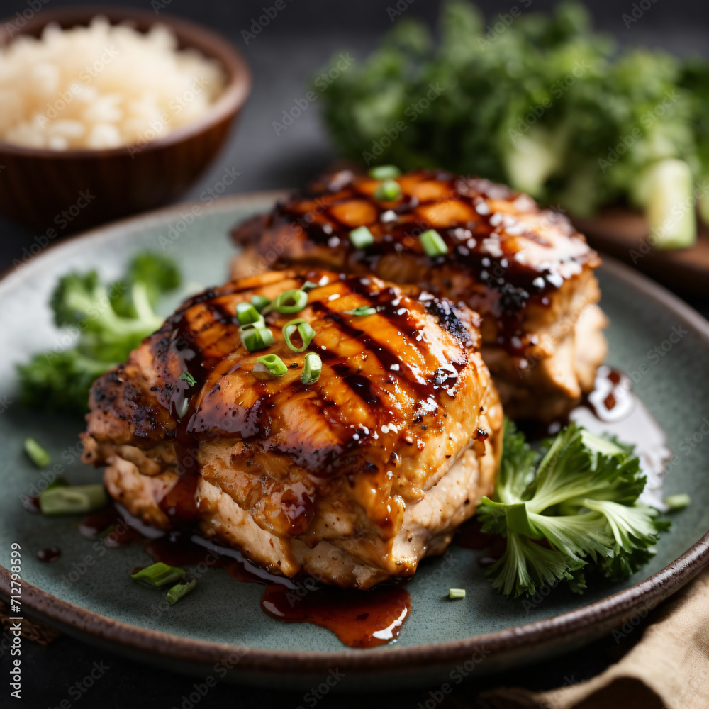 Teriyaki Glazed Grilled Chicken Thighs Teriyaki Glazed Grilled Chicken Thighs