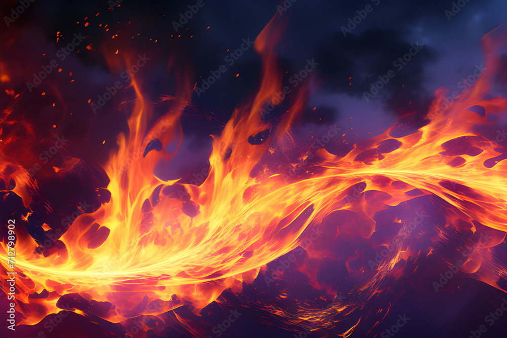 Gorgeous Fire Background: An Abstract World Full of Passion and Energy generative ai