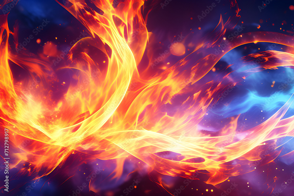 Gorgeous Fire Background: An Abstract World Full of Passion and Energy generative ai