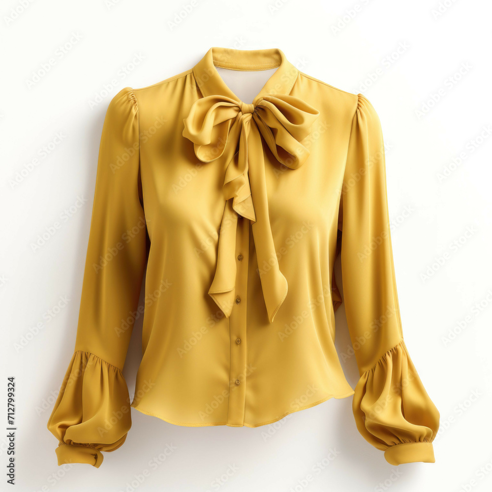 Obraz premium Yellow Blouse isolated on white background