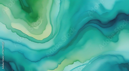 Emerald Waves: A Vibrant Oil Paint Background Featuring a Lush Green Color Wave -generative AI