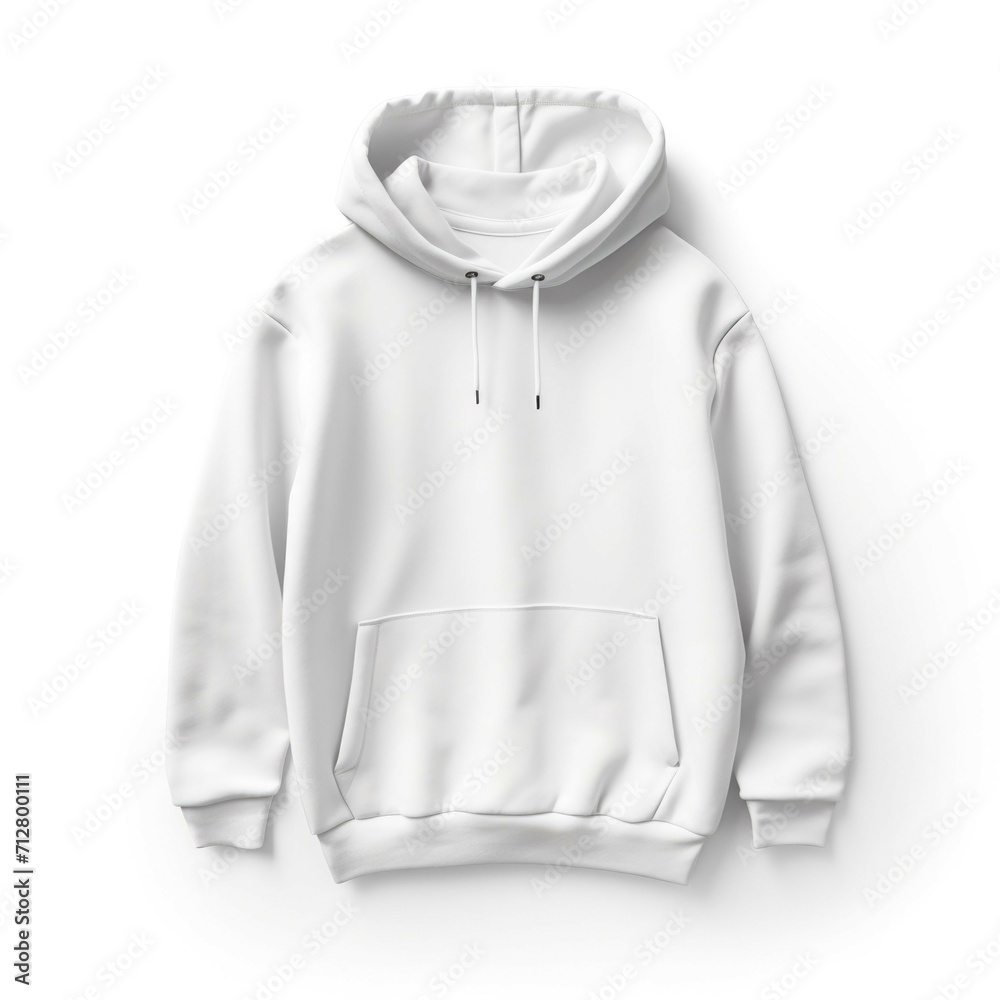 White Hoodie isolated on white background