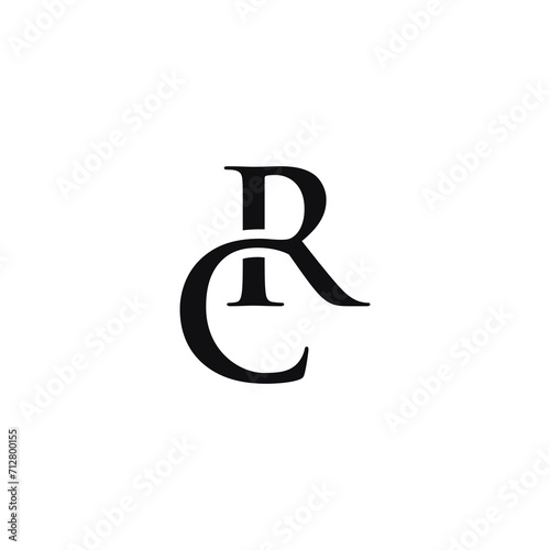 Vector rc monogram logo design photo