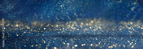 Navy blue elegant sparkles glitter background for banner or web design