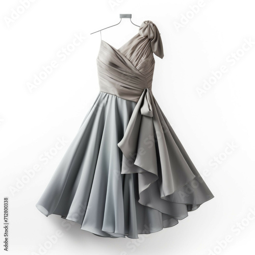 Gray Dress isolated on white background