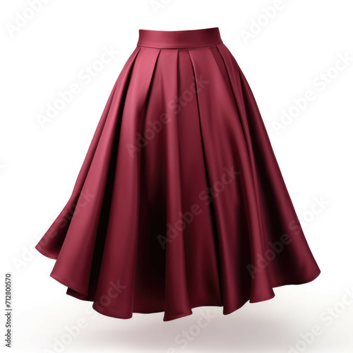 Bordeaux Skirt isolated on white background