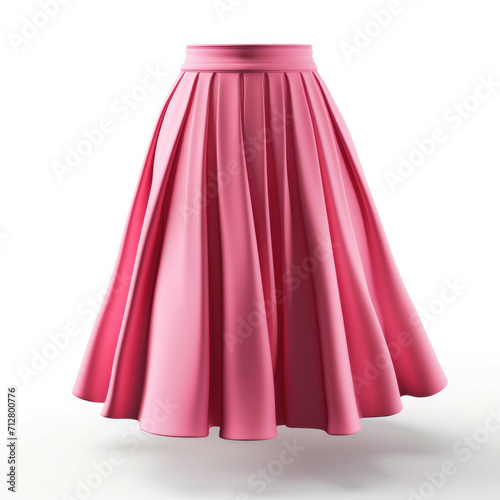 Pink Skirt isolated on white background