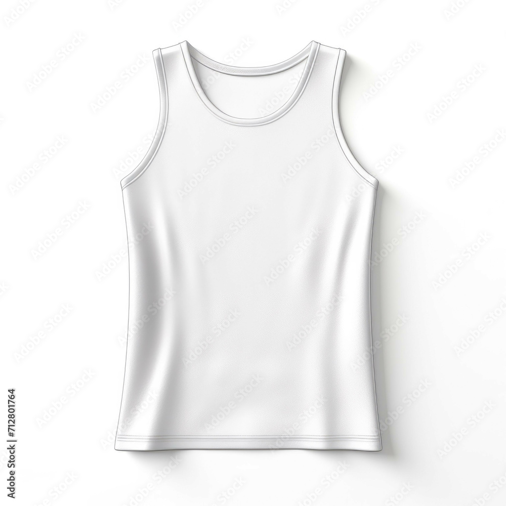 White Tank Top isolated on white background White Tank Top isolated on white background