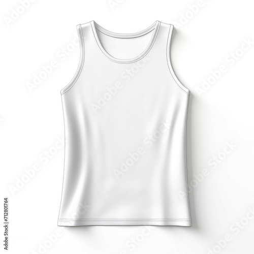 White Tank Top isolated on white background