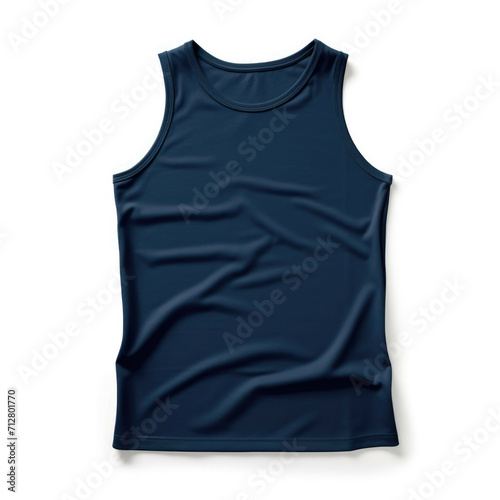 Navy Blue Tank Top isolated on white background