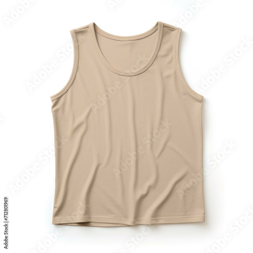 Beige Tank Top isolated on white background
