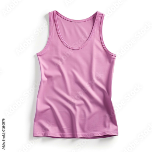 Pink Tank Top isolated on white background