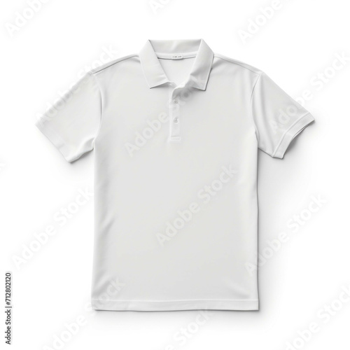 White Polo Shirt isolated on white background