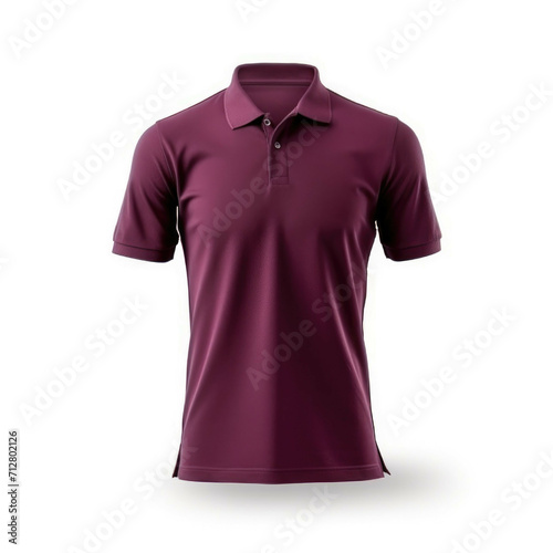 Bordeaux Polo Shirt isolated on white background