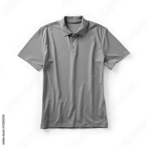 Gray Polo Shirt isolated on white background