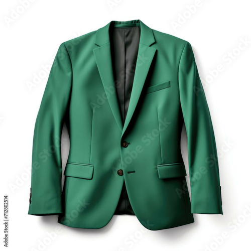 Green Blazer isolated on white background photo
