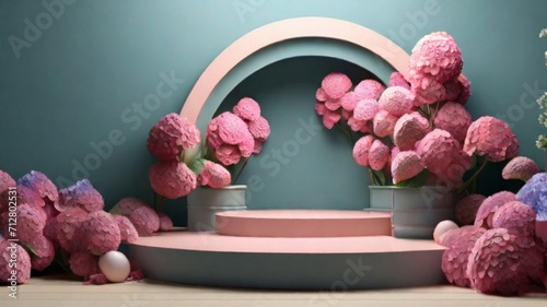 pink cyclamen in a pot photo