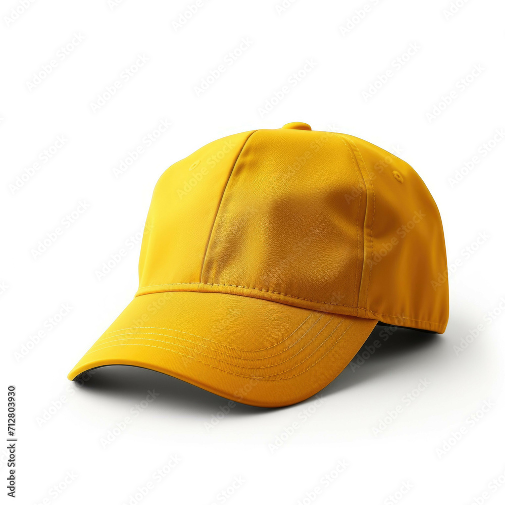 Fototapeta premium Yellow Cap isolated on white background