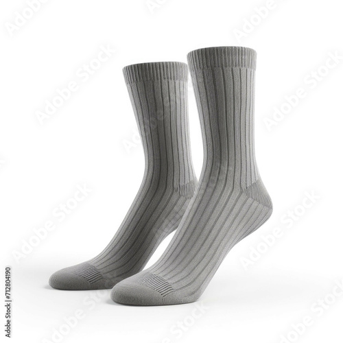 Gray Socks isolated on white background