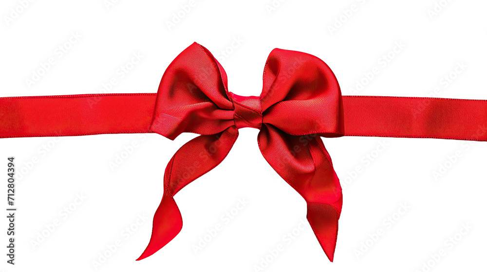 red bow and ribbon transparent background. Realistic design elements. Valentine's gift concept, birthday, party. red bow and ribbon transparent background. Realistic design elements. Valentine's gift concept, birthday, party.