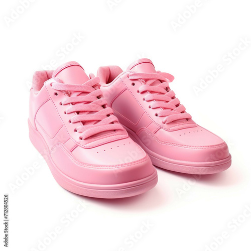 Pink Sneakers isolated on white background