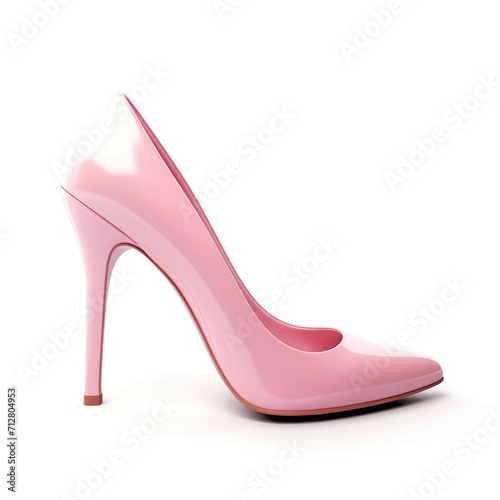 Pink High Heels isolated on white background