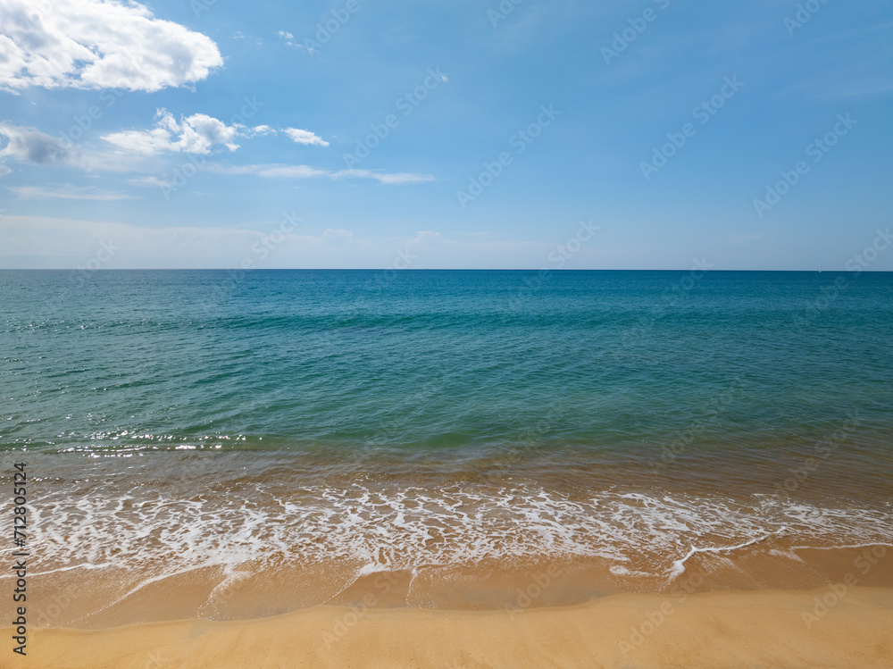 Amazing tropical sea beach landscape background,Summer sea seascape background,High angle view ocean nature background