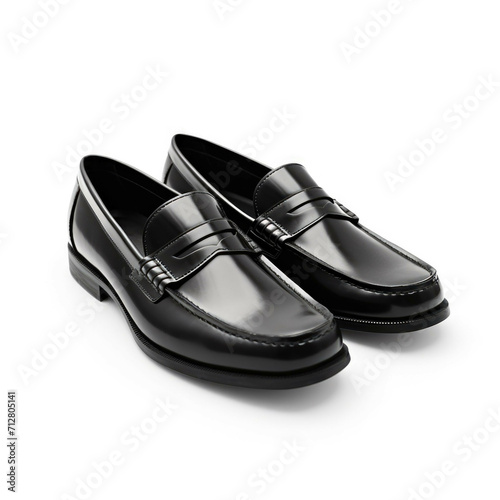 Black Loafers isolated on white background
