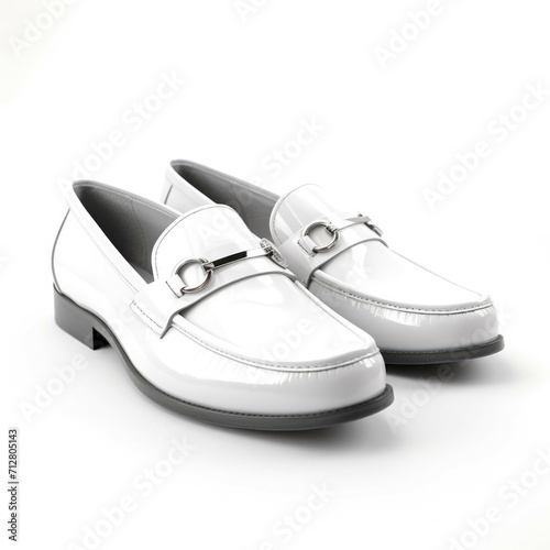 White Loafers isolated on white background