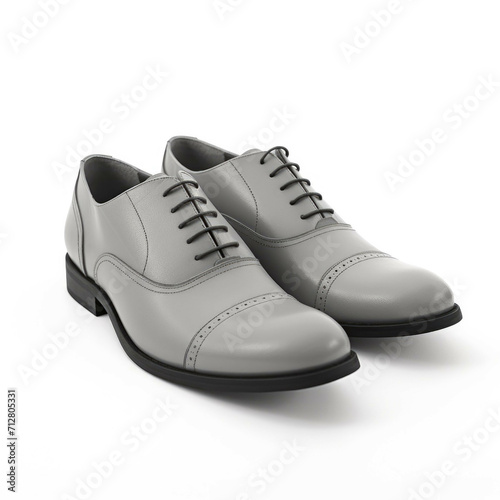 Gray Oxfords isolated on white background