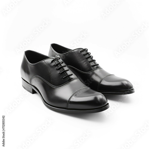 Black Oxfords isolated on white background