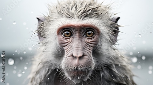 Magnificent close up wildlife photography captivating baboon portrait in its natural habitat