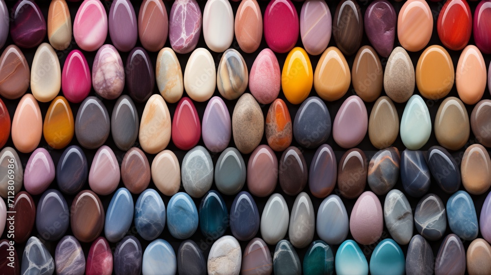 Vibrant rainbow colored rock and pebble spectrum abstract background photography Vibrant rainbow colored rock and pebble spectrum abstract background photography