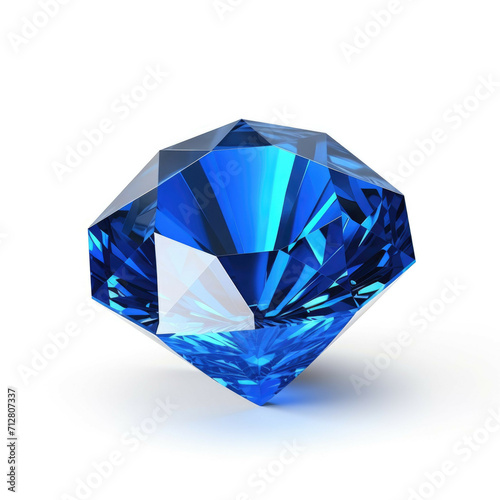 Sapphire isolated on white background