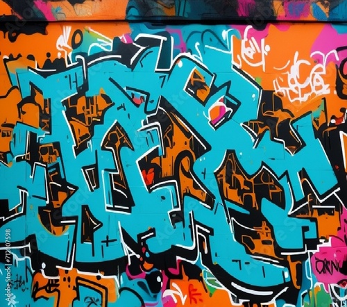 colorful graffiti on wall